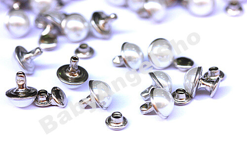 Borchie sfuse perla rivetto - borchie,